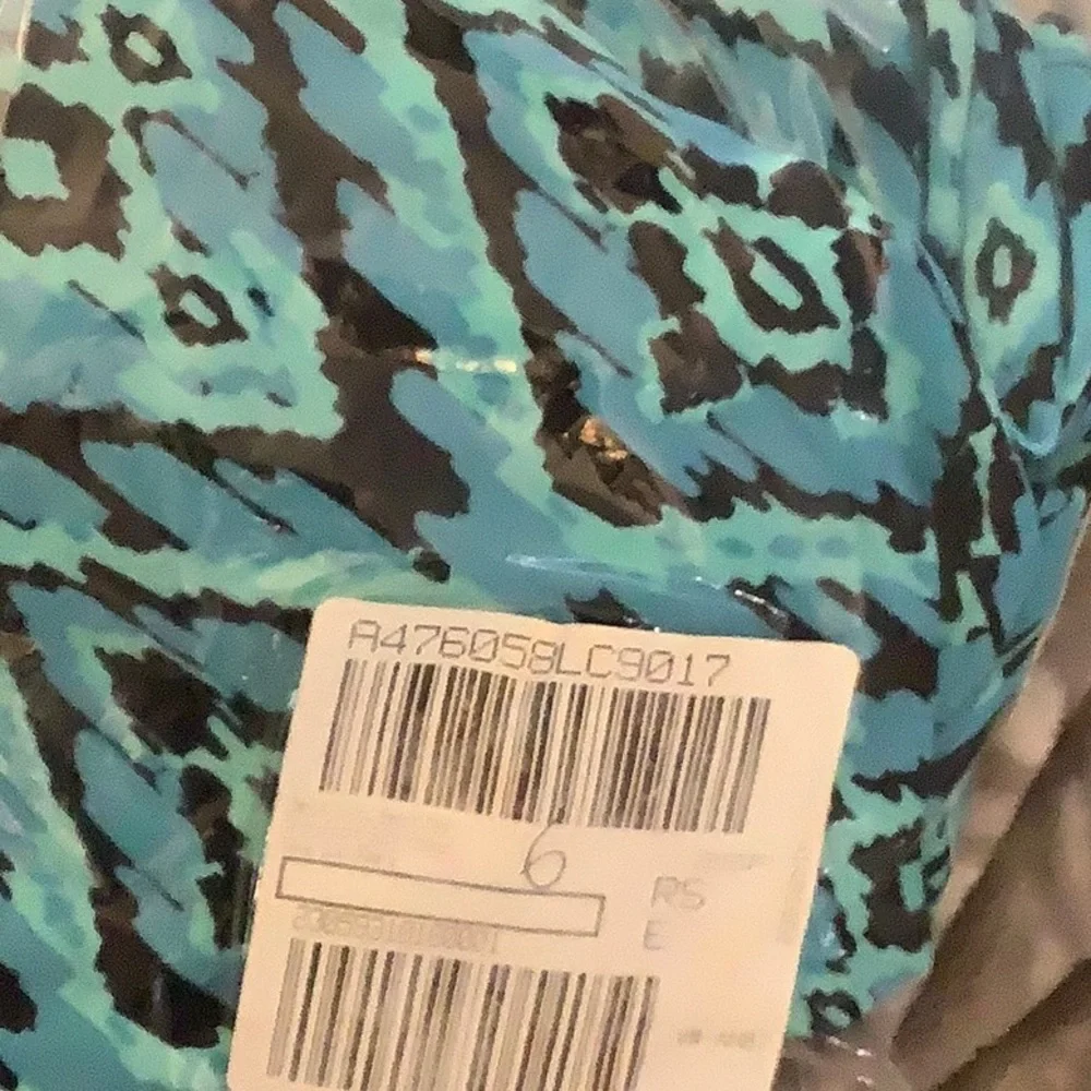 Denim & Co Beach Wrap front Swim Romper Sz 6